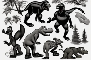 Big foot from land before time tattoo idea