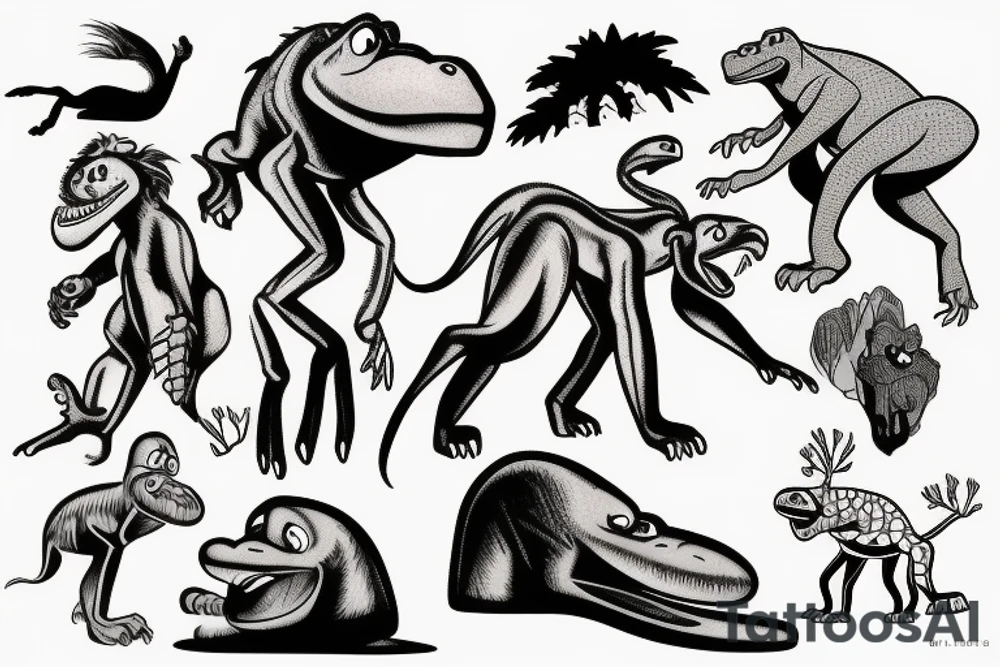 Big foot from land before time tattoo idea