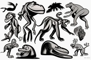 Big foot from land before time tattoo idea
