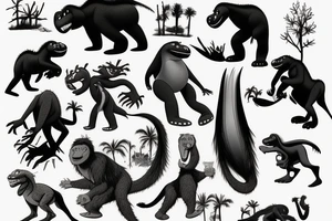 Big foot from land before time movie tattoo idea