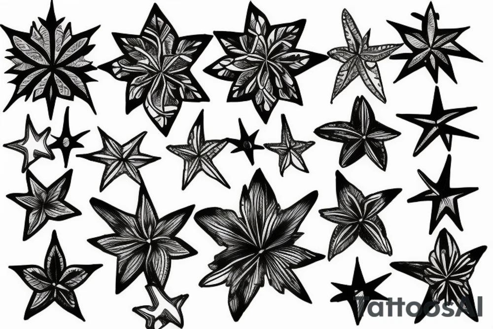 Tree star tattoo idea