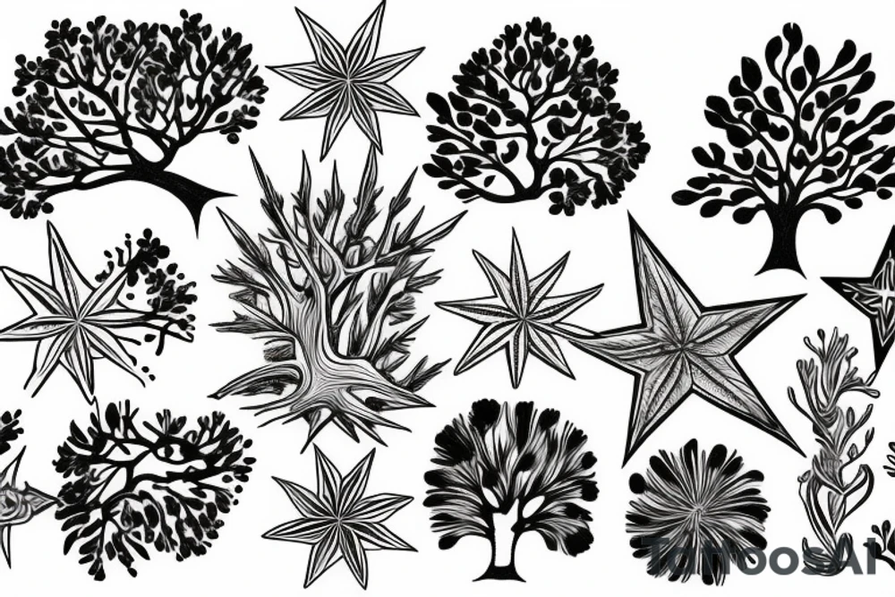 Tree star tattoo idea
