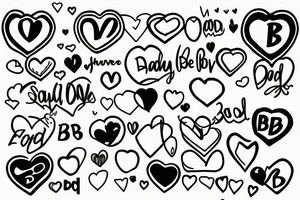 Dad bod in love heart tattoo idea