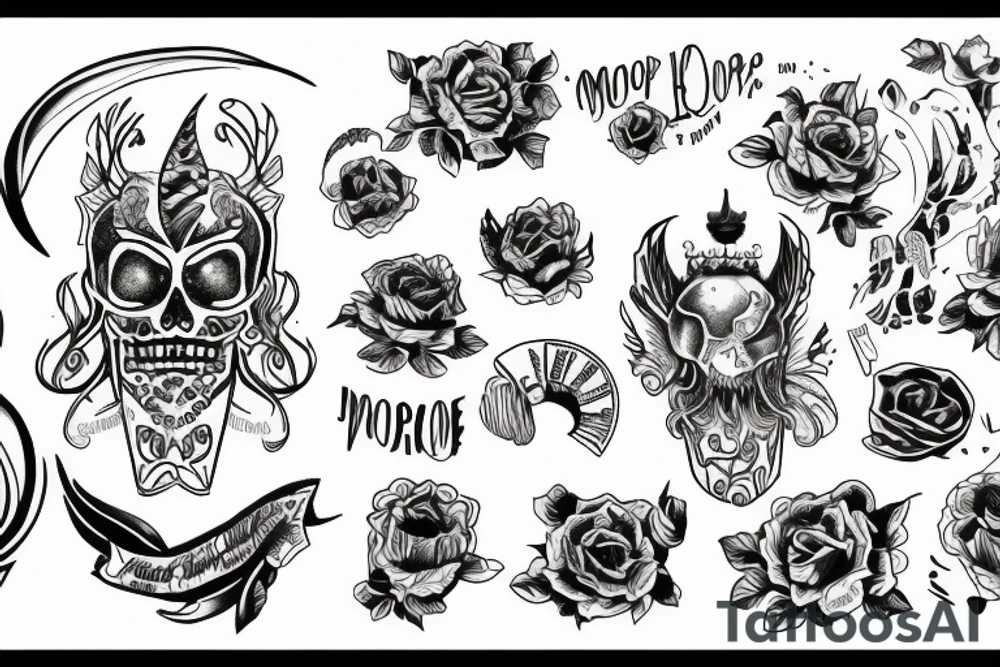 Море, волны, солнце tattoo idea