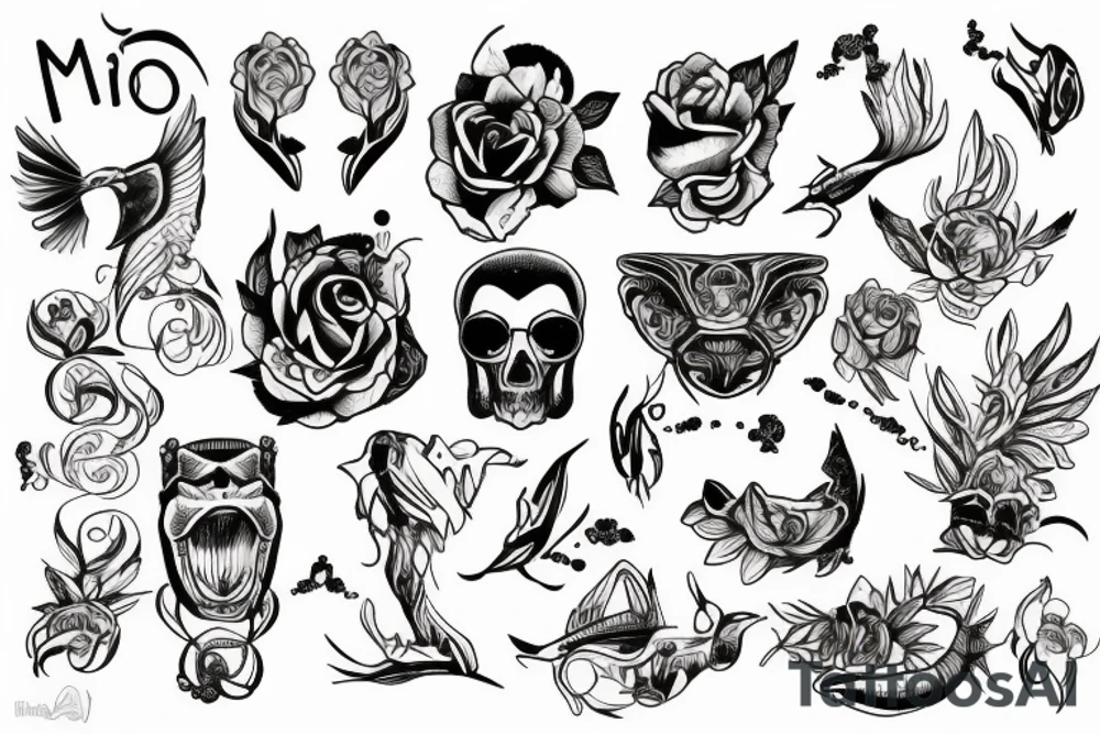 Море, волны, солнце tattoo idea