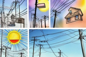 Quiet, sun, spring, around the house, poles with wires, blue sky. The picture itself looks like a photo with polaroid tattoo idea