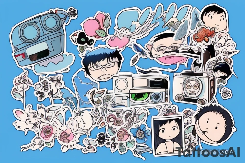 Quiet, spring, blue sky. The picture itself looks like a photo with polaroid tattoo idea