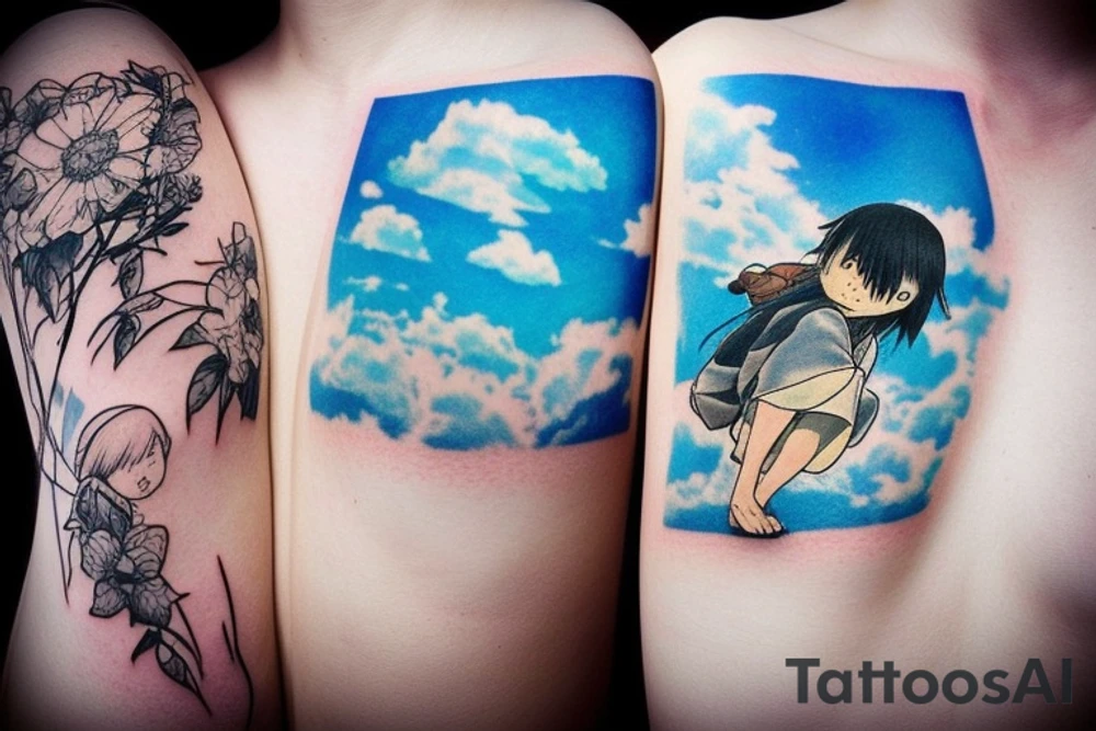 Quiet, spring, blue sky. The picture itself looks like a photo with polaroid tattoo idea