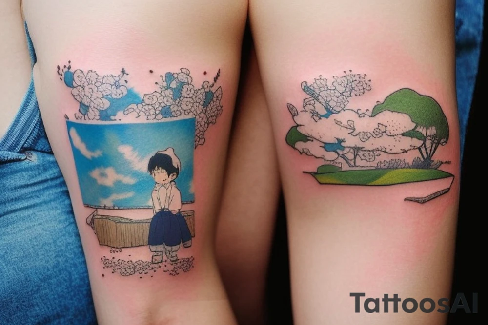 Quiet, spring, blue sky. The picture itself looks like a photo with polaroid tattoo idea