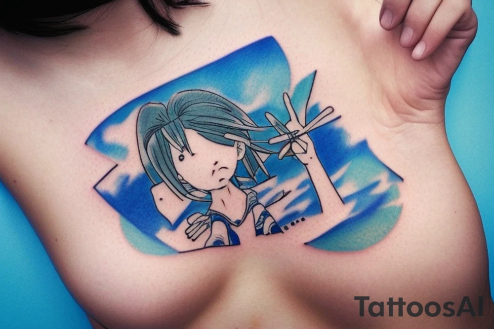 Quiet, spring, blue sky. The picture itself looks like a photo with polaroid tattoo idea