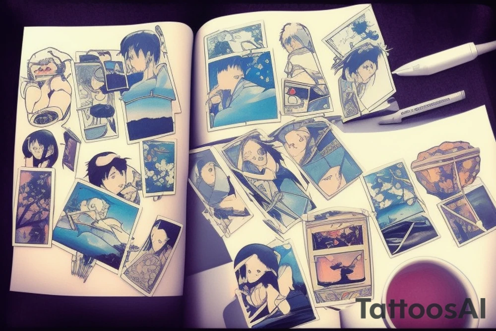 Quiet, spring, blue sky. The picture itself looks like a photo with polaroid tattoo idea