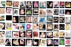 polaroid photo card tattoo idea
