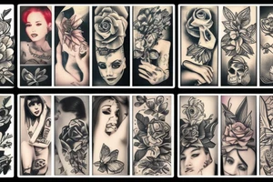 polaroid photo card tattoo idea