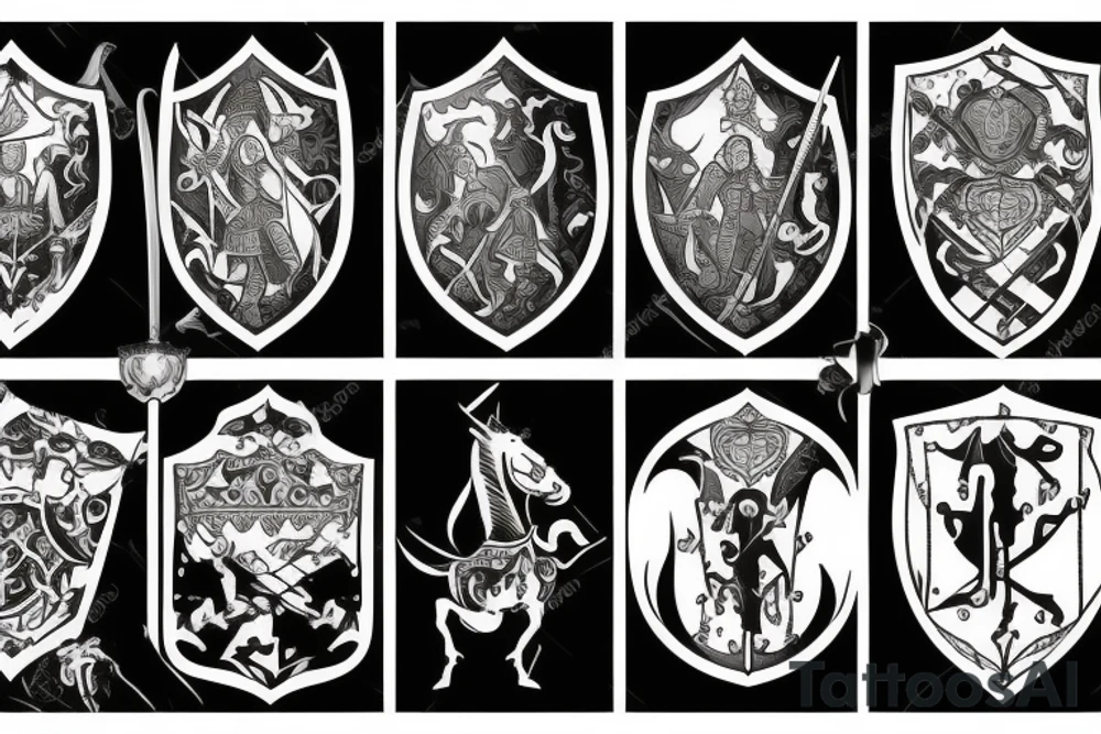 Medieval knight tattoo idea