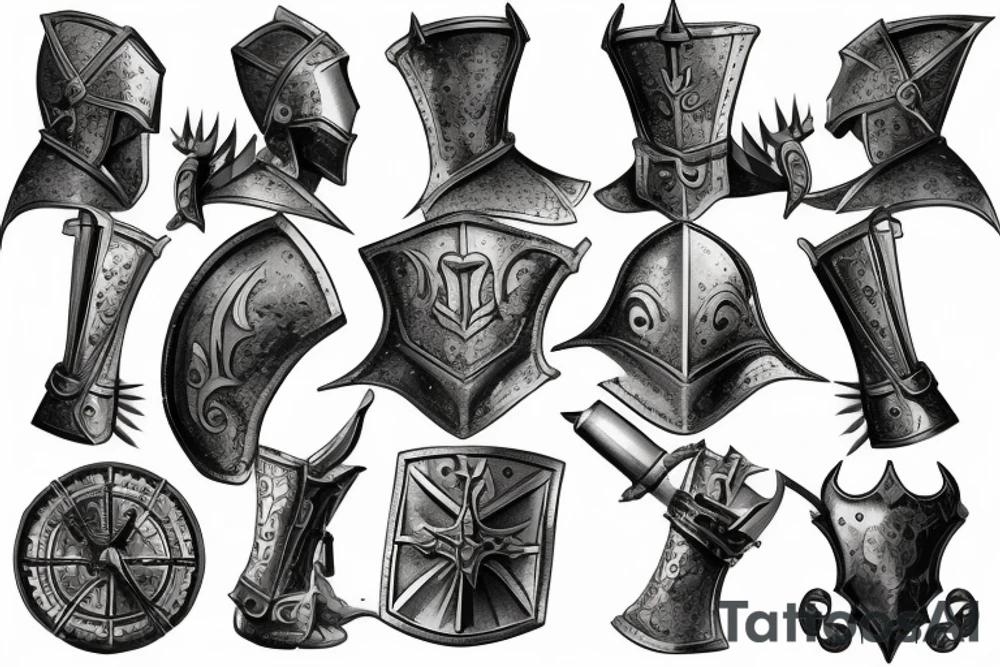 Medieval knight tattoo idea