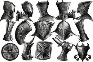 Medieval knight tattoo idea