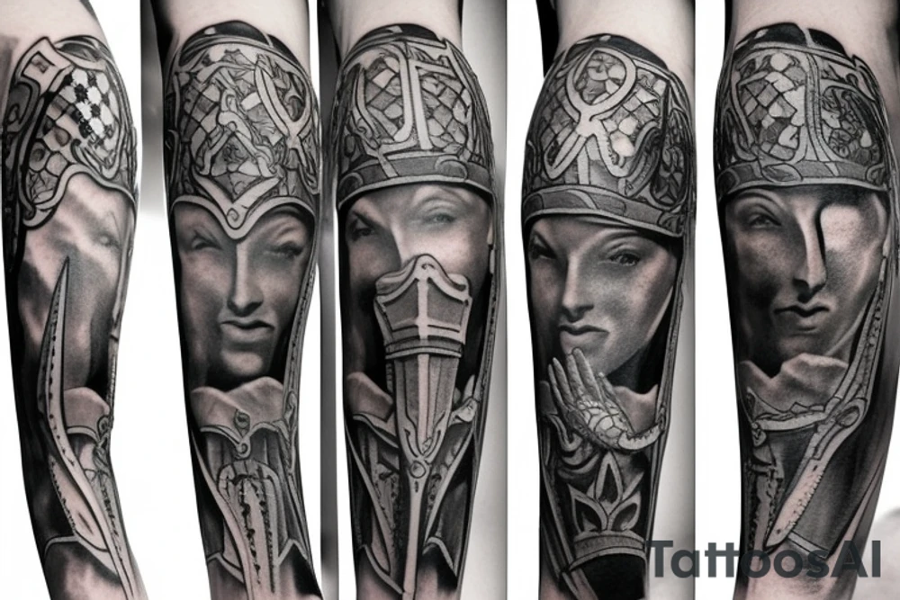 Medieval knight tattoo idea