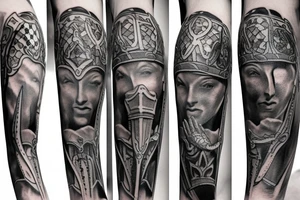 Medieval knight tattoo idea