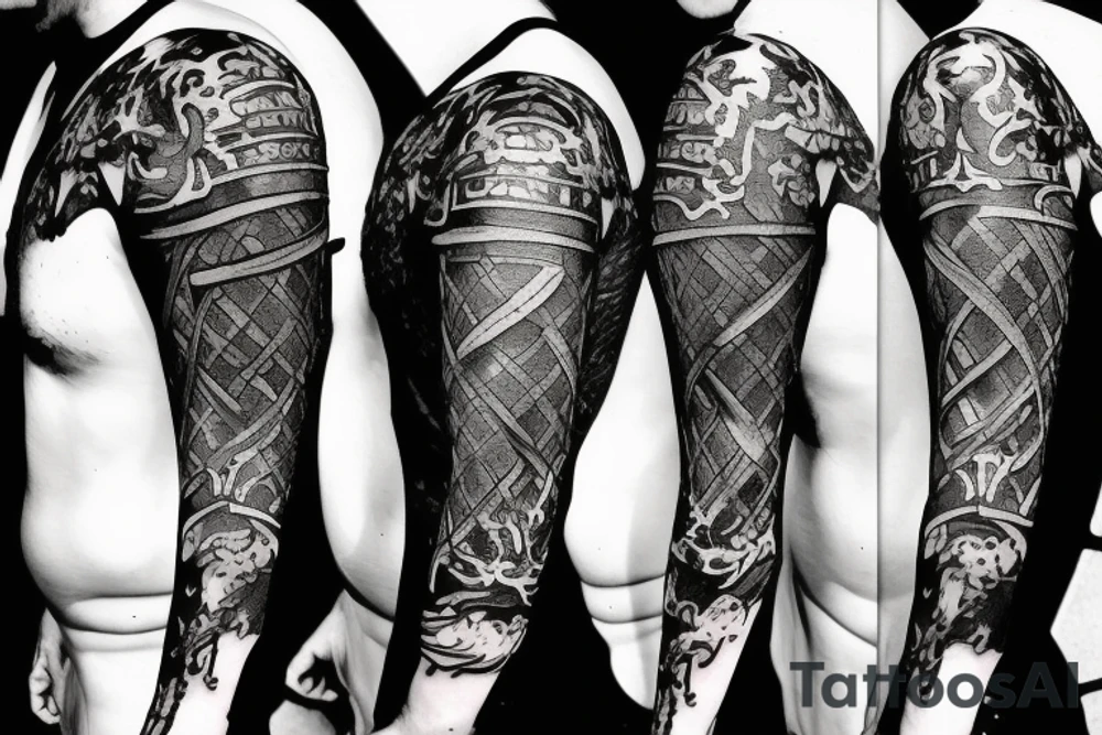 Medieval knight tattoo idea
