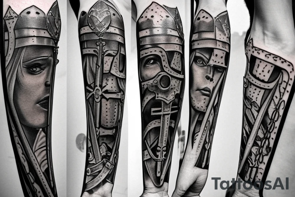 Medieval knight tattoo idea