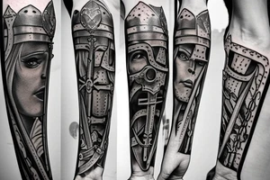 Medieval knight tattoo idea