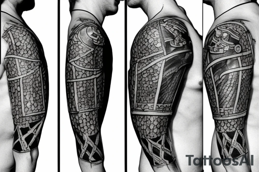 Medieval knight tattoo idea