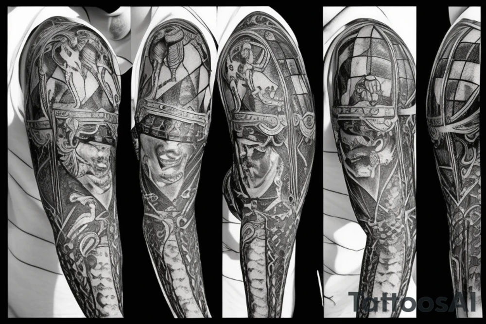 Medieval knight tattoo idea