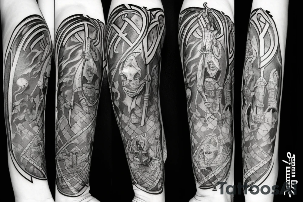 Medieval knight tattoo idea