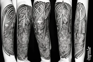 Medieval knight tattoo idea