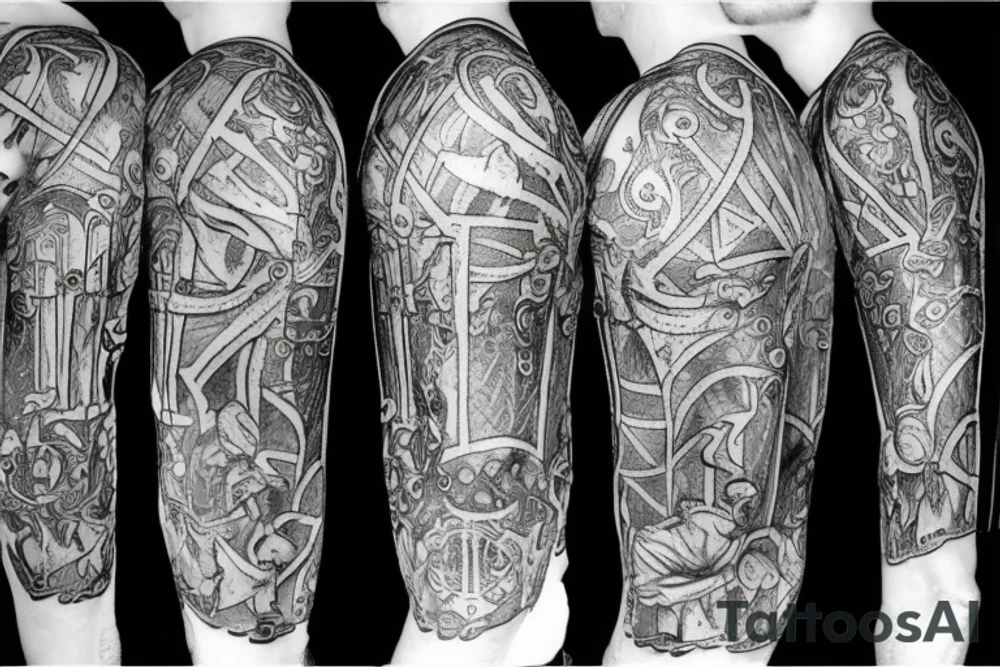 Medieval knight tattoo idea
