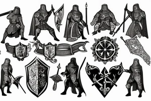 Medieval knight tattoo idea