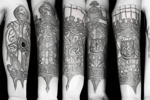 Medieval knight bracelet tattoo idea