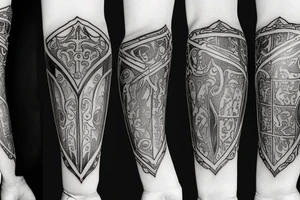 Medieval knight bracelet tattoo idea