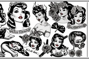 Pin up woman tattoo idea
