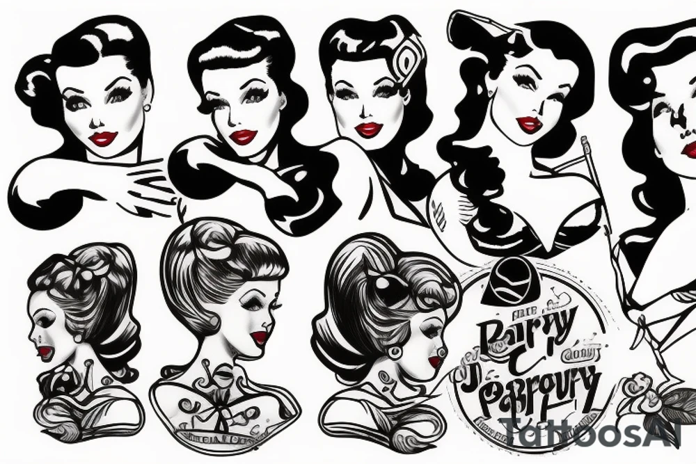Pin up woman tattoo idea