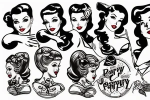 Pin up woman tattoo idea
