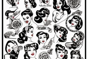 Pin up woman tattoo idea