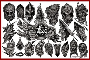 American traditional tattoo work lord of the rings inspired tattoo idea