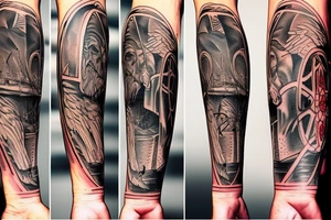 American traditional tattoo work lord of the rings inspired tattoo idea