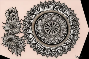 Sunflowers. Butterflies. Love. Mandala. Tree of life. Flower of life. tattoo idea
