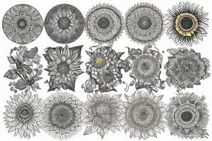 Sunflowers. Butterflies. Love. Mandala. Tree of life. Flower of life. tattoo idea