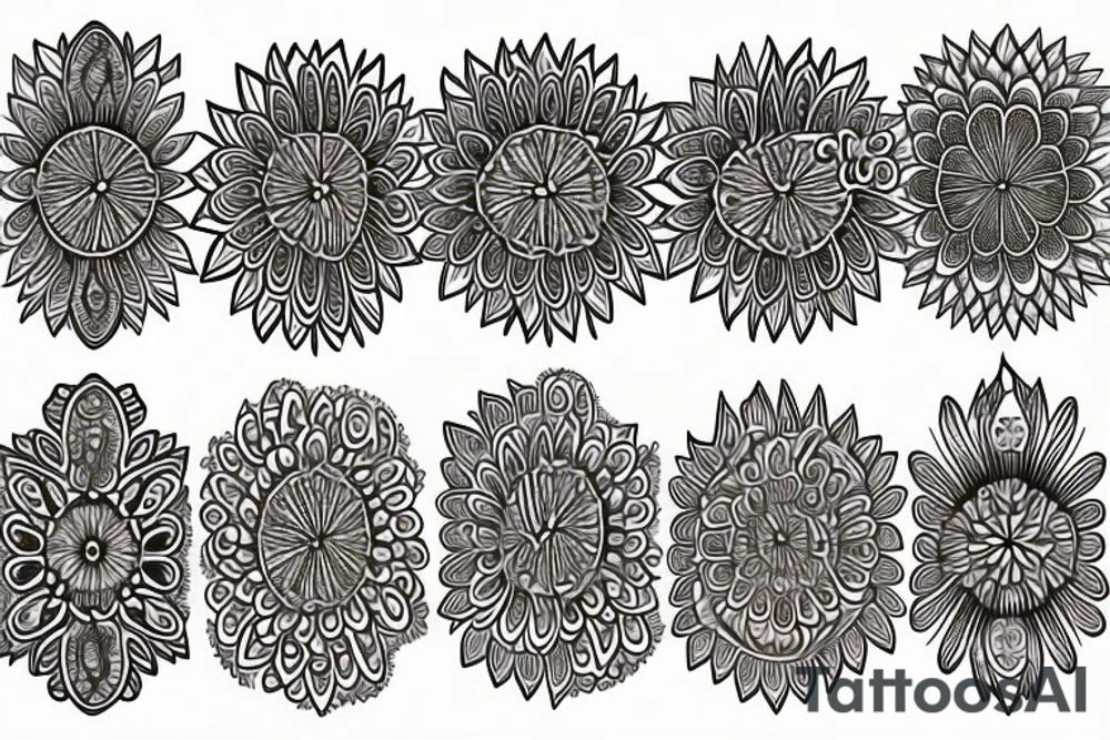 Sunflowers. Butterflies. Love. Mandala. Tree of life. Flower of life. Universe. tattoo idea