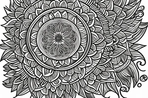 Sunflowers. Butterflies. Love. Mandala. Tree of life. Flower of life. Universe. tattoo idea