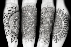 Sunflowers. Butterflies. Love. Mandala. Tree of life. Flower of life. Universe. tattoo idea