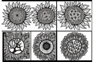 Tree of life. Flower of life. Sunflower tattoo idea
