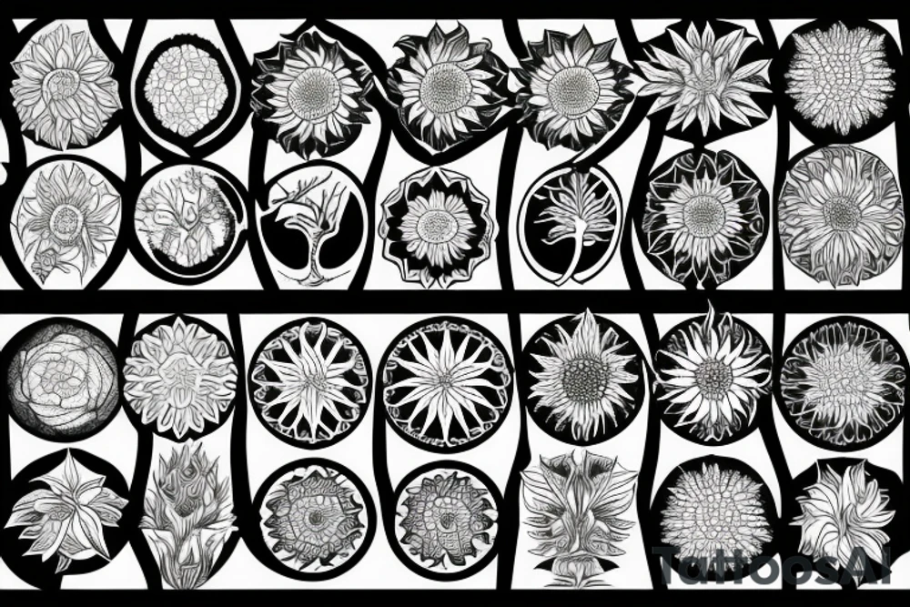 Tree of life. Flower of life. Sunflower tattoo idea