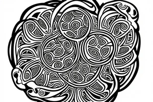 Flower of life symbol. Sunflower. tattoo idea