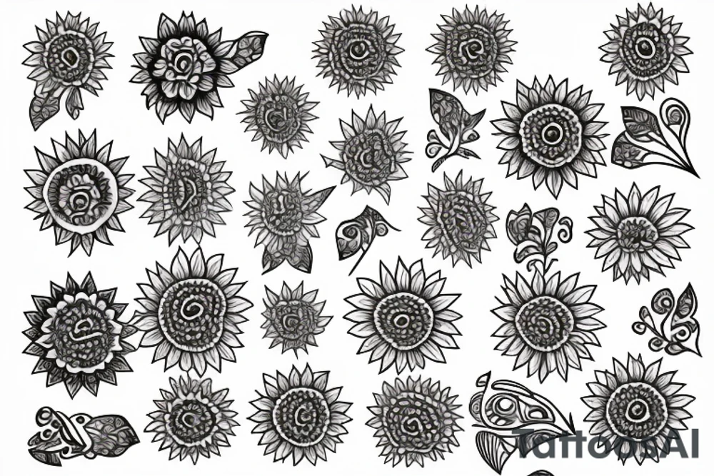 Flower of life symbol. Sunflower. tattoo idea