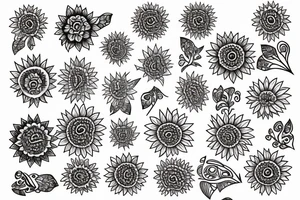 Flower of life symbol. Sunflower. tattoo idea