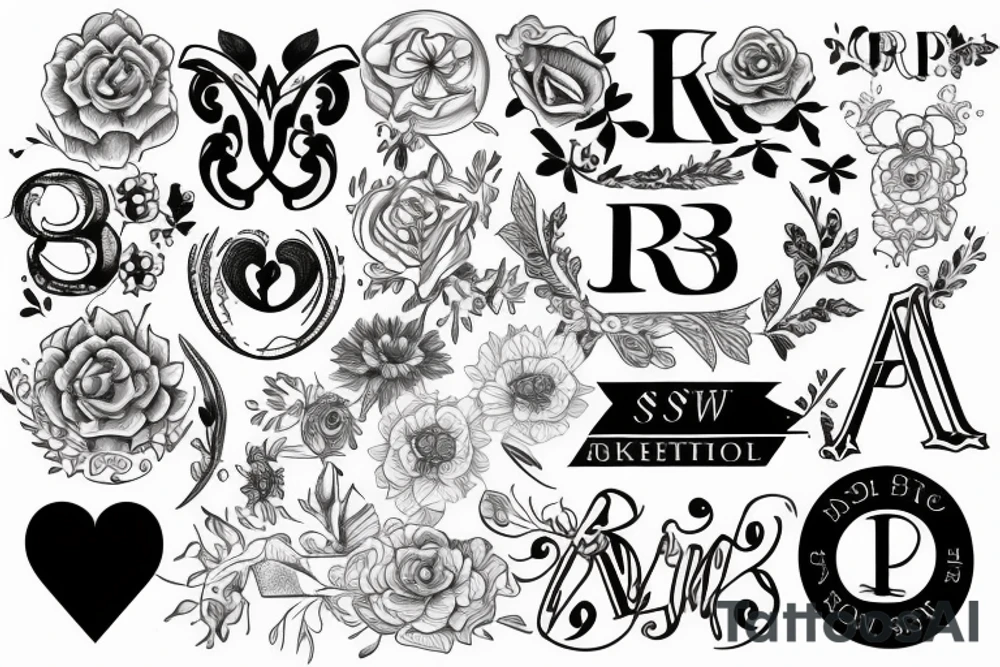 B.W. initials tattoo idea